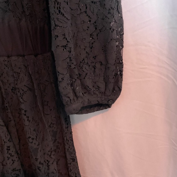 Lane Bryant Girl With Curves Black Dress with Lace and Pockets! - Picture 5 of 9